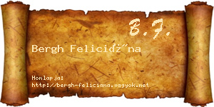 Bergh Feliciána névjegykártya