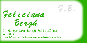 feliciana bergh business card